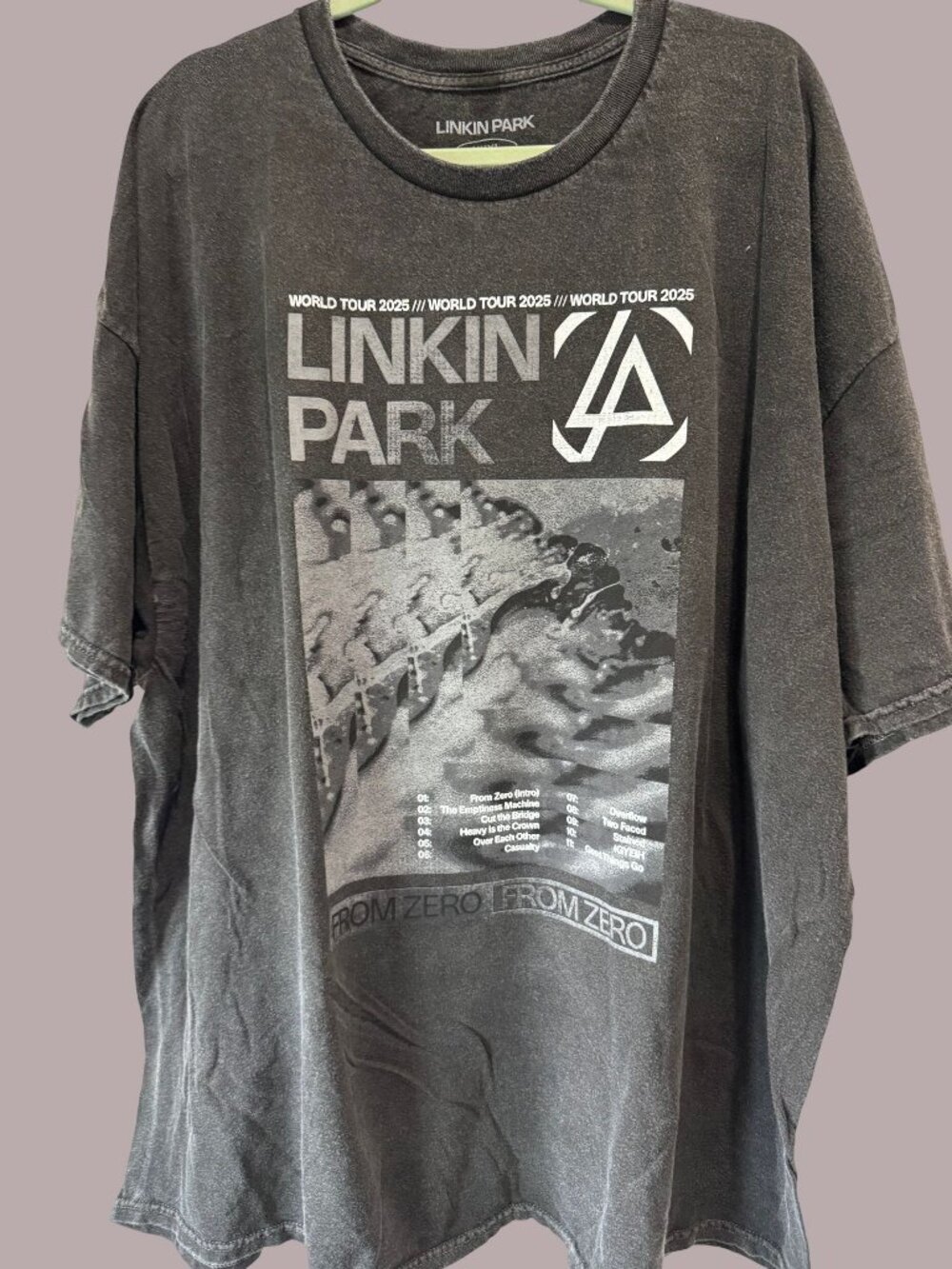 Linkin Park World Tour 2025 Graphic T-Shirt XXXL Black Cotton Made In Dominican